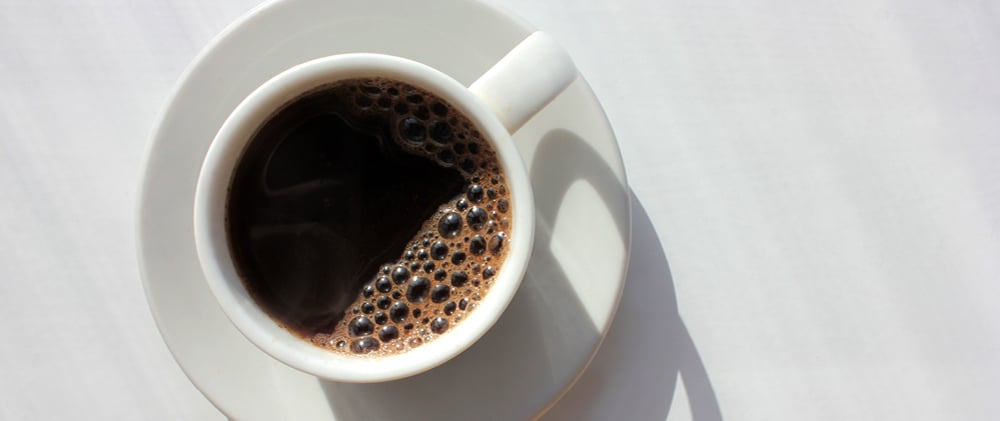 Coffee Mug on Saucer with Coffee