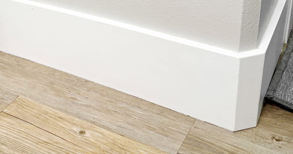 Closeup of White Baseboards
